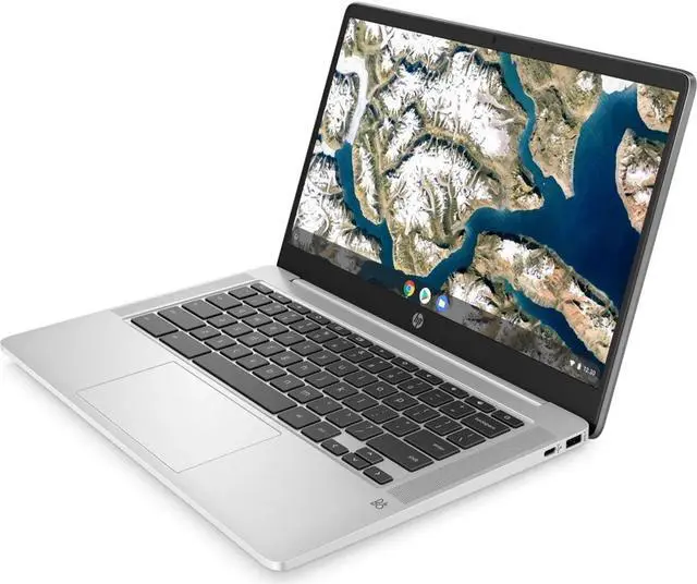 Alt view image 10 of 20 - HP Chromebook 14-NA Intel Celeron N4000 4GB 64GB eMMC 14-Inch FHD WLED Chrome OS