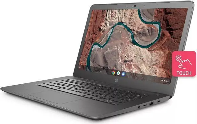 Alt view image 2 of 4 - HP Chromebook 14-db0025nr 14" Touch 4GB 32GB eMMC AMD A4-9120E 1.5GHz ChromeOS, Chalkboard Gray