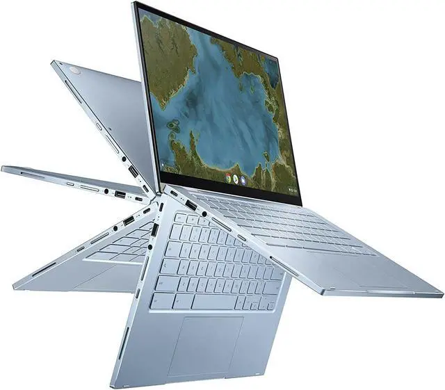 Alt view image 8 of 8 - ASUS Flip C433TA Chromebook, 14" FHD Touch Display, Intel Core m3-8100Y Upto 3.4GHz, 4GB RAM, 64GB eMMC, DisplayPort via USB-C, Card Reader, Wi-Fi, Bluetooth, Chrome OS (C433TA-AB31-CA)