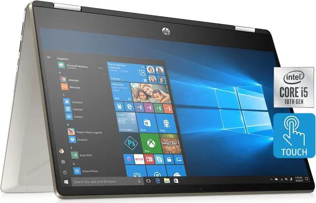 Alt view image 2 of 3 - HP Pavilion x360 14-DH2051WM 14" Touch 16GB 256GB SSD Core i5-1035G1 1.0GHz WIN11H, Natural Silver