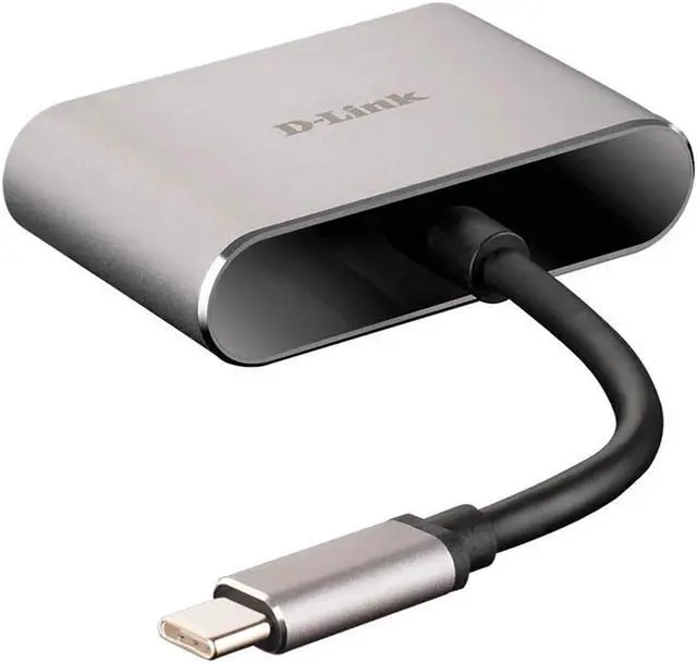 Alt view image 3 of 3 - D-Link DUB-V210-US USB-C VGA Adapter Cable, Black