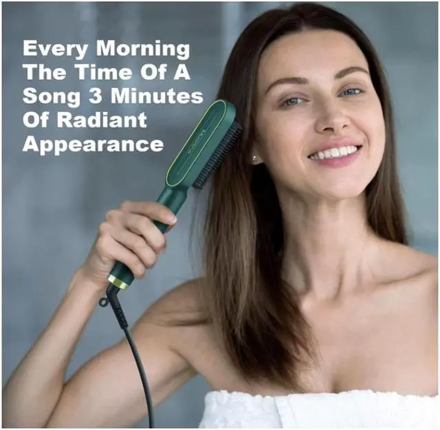 Alt view image 2 of 4 - Mudiiltha Hair Straightening Brush,Negative Ion Straightening Brush