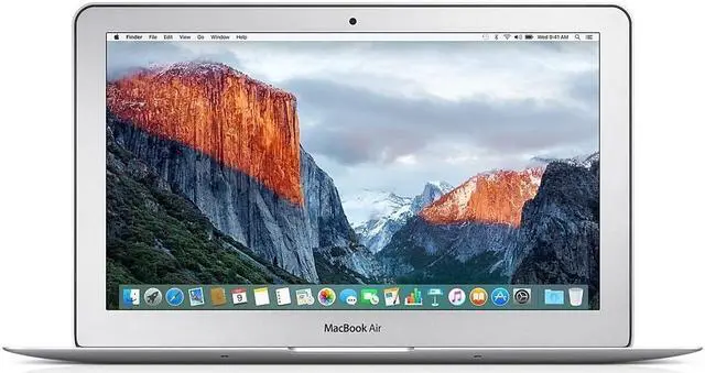 Main image of Apple Laptop MacBook Air Intel Core i5-5250U 4GB Memory 128 GB PCIe SSD Intel HD Graphics 6000 11.6" Non-Touch Screen OS X 10.10 Yosemite FJVP2LL/A