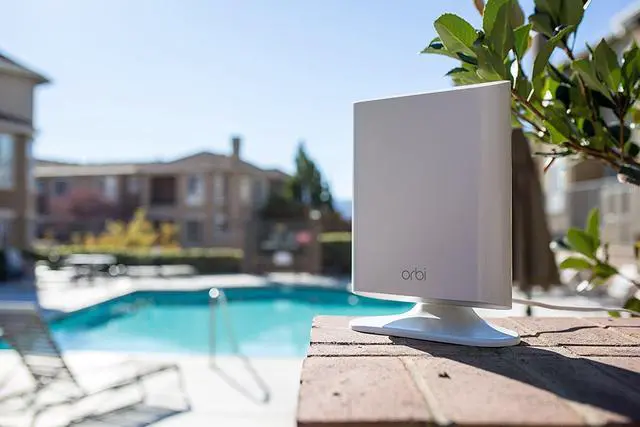 Alt view image 3 of 6 - NETGEAR Orbi Outdoor Whole Home Mesh Wifi Satellite Extender - Works with your Orbi Router to Add 2,500 sq.ft., AC3000 (RBS50Y)