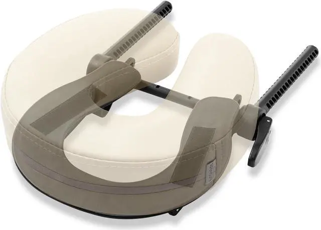 Alt view image 3 of 6 - Saloniture Adjustable Massage Table Face Cradle and Pillow 3" Foam - Cream