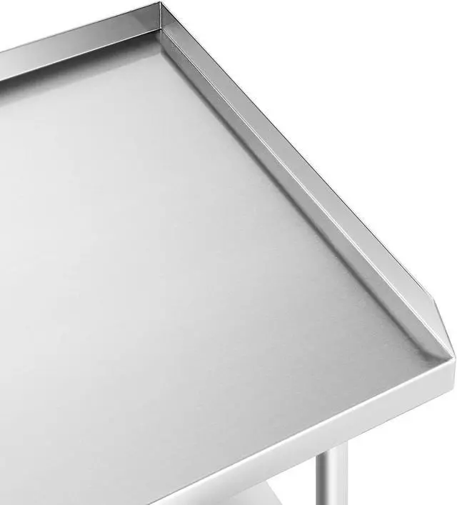 Alt view image 3 of 7 - GRIDMANN NSF Stainless Steel Commercial Kitchen Prep & Work Table w/ Backsplash Plus 4 Casters (Wheels) - 30 in. x 24 in.