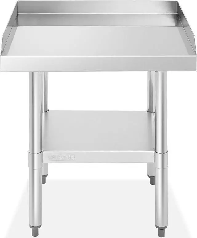 Alt view image 2 of 7 - GRIDMANN NSF Stainless Steel Commercial Kitchen Prep & Work Table w/ Backsplash Plus 4 Casters (Wheels) - 30 in. x 24 in.