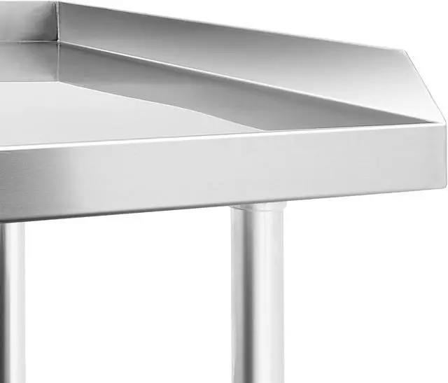 Alt view image 4 of 7 - GRIDMANN NSF Stainless Steel Commercial Kitchen Prep & Work Table w/ Backsplash Plus 4 Casters (Wheels) - 30 in. x 24 in.