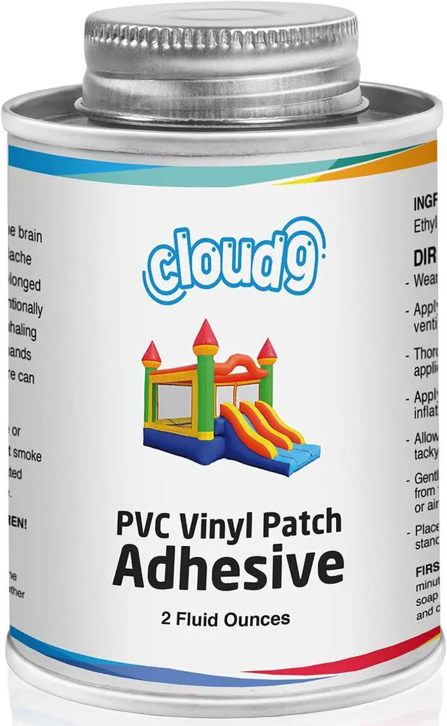 Alt view image 3 of 4 - Cloud 9 Professional Vinyl Repair Patch Kit for Inflatable Bounce House with Hold Down Stakes