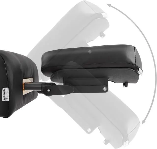 Alt view image 4 of 6 - Saloniture Professional Electric Lift Massage Table - Includes Headrest, Face Cradle and Bolster - Black