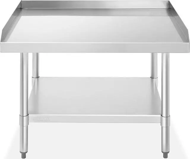 Alt view image 2 of 5 - GRIDMANN NSF 16-Gauge Stainless Steel 36"L x 30"W x 24"H Equipment Stand Grill Table with Undershelf for Commercial Restaurant Kitchen