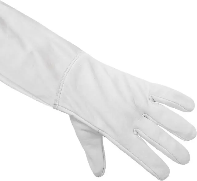 Alt view image 3 of 6 - Honey Keeper Beekeeping Gloves, Small - Goatskin Leather with Canvas Sleeve and Elastic Cuff