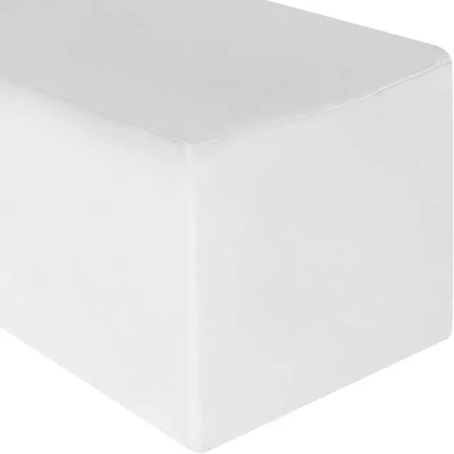 Main image of Lann's Linens - 4' Premium Fitted Tablecloth for 48" x 24" Rectangular Table - Wedding / Banquet / Trade Show - Polyester Cloth Fabric Cover - White