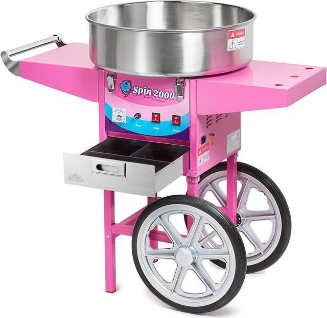 Alt view image 4 of 7 - Olde Midway Cotton Candy Machine Cart, SPIN-2000 Electric Candy Floss Maker, Commercial-Grade