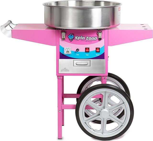 Alt view image 3 of 7 - Olde Midway Cotton Candy Machine Cart, SPIN-2000 Electric Candy Floss Maker, Commercial-Grade