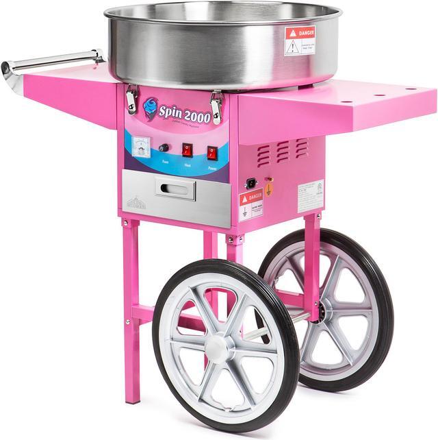 Alt view image 2 of 7 - Olde Midway Cotton Candy Machine Cart, SPIN-2000 Electric Candy Floss Maker, Commercial-Grade