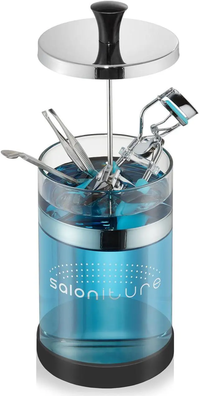 Alt view image 5 of 6 - Saloniture Glass Disinfectant Jar - Container for Disinfecting, Sanitizing and Sterilizing Barber, Salon, Nail Tools and Supplies - 36 oz