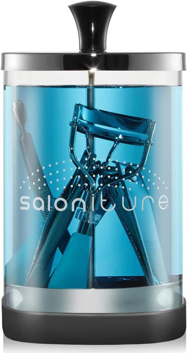 Alt view image 4 of 6 - Saloniture Glass Disinfectant Jar - Container for Disinfecting, Sanitizing and Sterilizing Barber, Salon, Nail Tools and Supplies - 36 oz