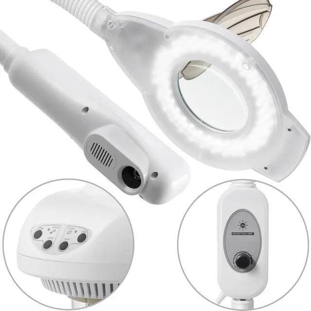 Alt view image 4 of 6 - Saloniture Professional Ionic Facial Steamer with LED Magnifying Lamp - Ozone Facial Steamer with Rolling Base for Esthetician Spa and Salon