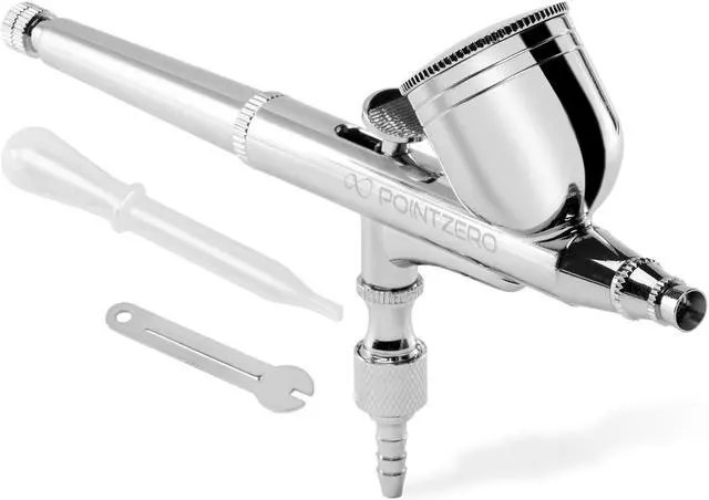Alt view image 4 of 6 - PointZero Multi-purpose Dual-action Airbrush Set - Mini Compressor Kit