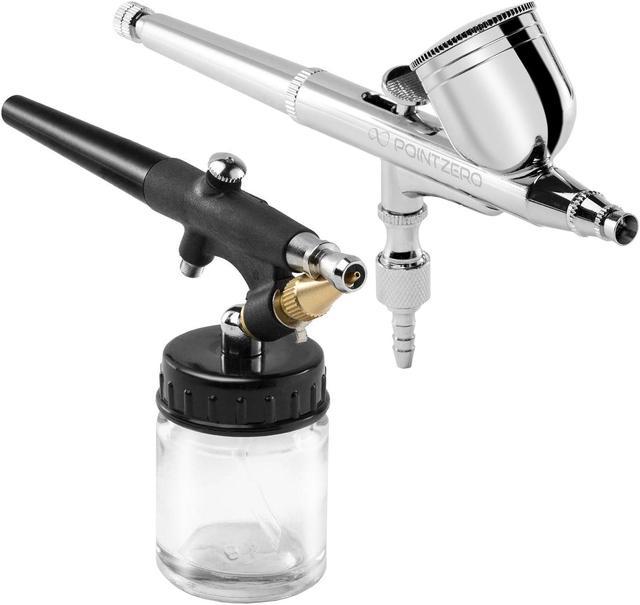 PointZero Pro Multi-purpose Two Airbrush Set - Piston Compressor Kit 