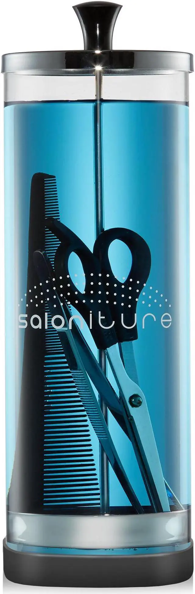 Alt view image 4 of 7 - Saloniture Glass Disinfectant Jar - Tall Container for Disinfecting, Sanitizing and Sterilizing Barber, Salon, Nail Tools and Supplies - 61 oz