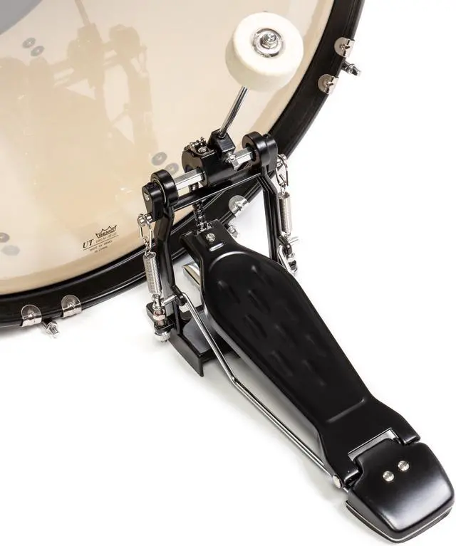 Alt view image 6 of 6 - Ashthorpe 5-Piece Full Size Adult Drum Set with Remo Heads & Premium Brass Cymbals - Complete Professional Percussion Kit with Chrome Hardware - Black