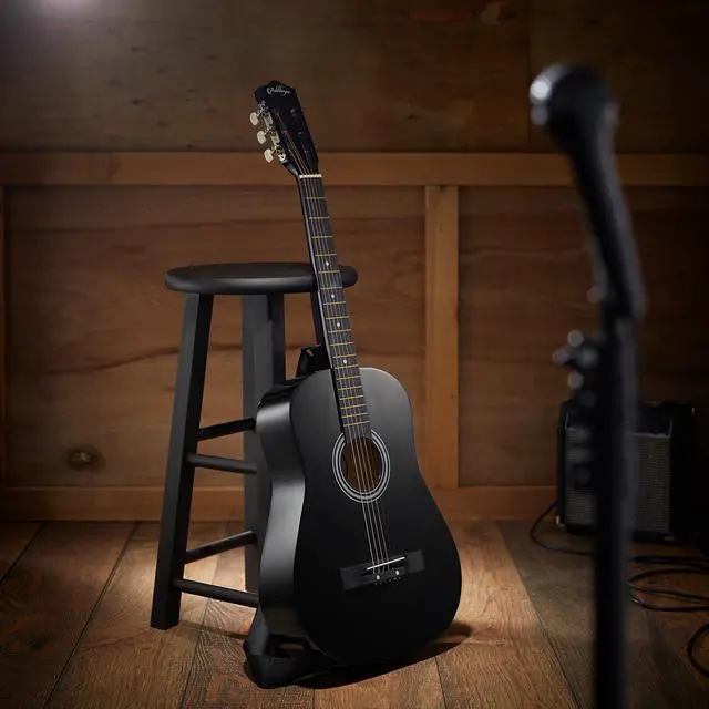 Alt view image 5 of 6 - Ashthorpe 38-inch Beginner Acoustic Guitar Package (Black), Basic Starter Kit w/ Gig Bag, Strings, Strap, Tuner, Pitch Pipe, Picks