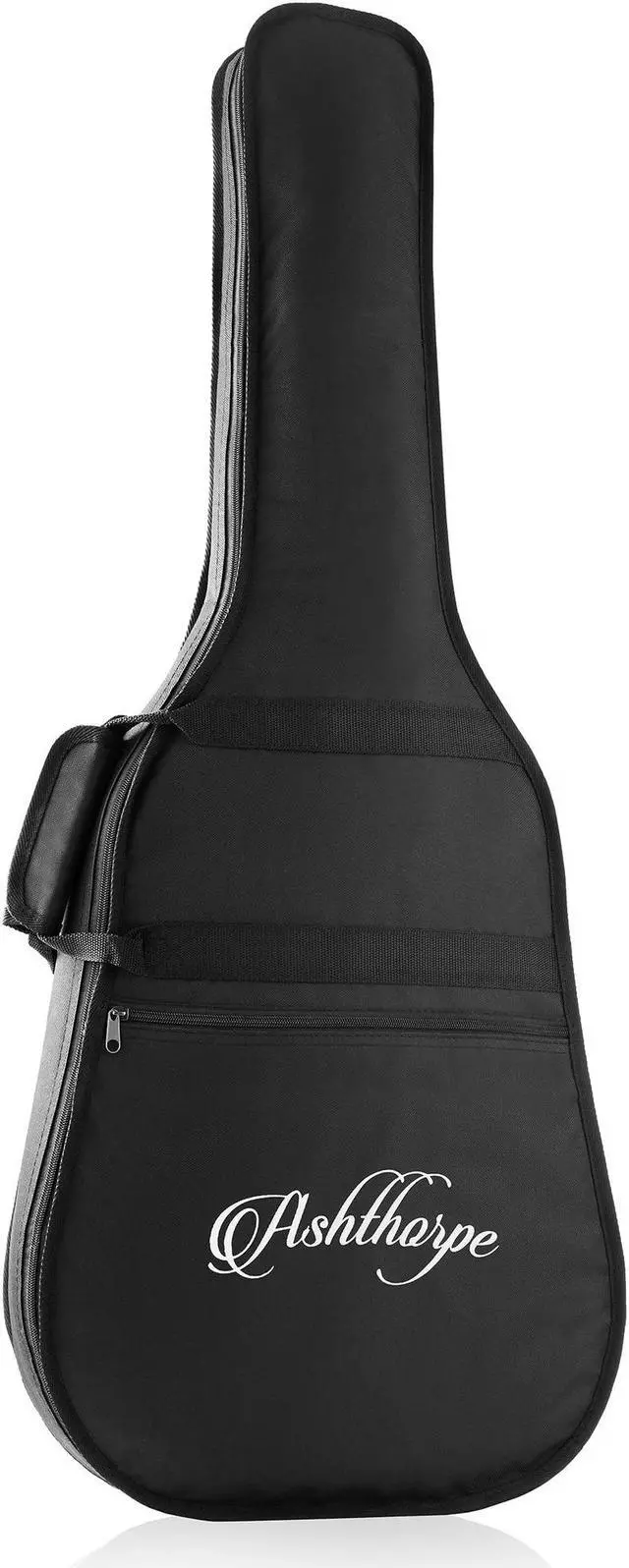 Alt view image 5 of 6 - Ashthorpe Full-Size Left-Handed Dreadnought Cutaway Acoustic-Electric Guitar Bundle - Premium Tonewoods - Black