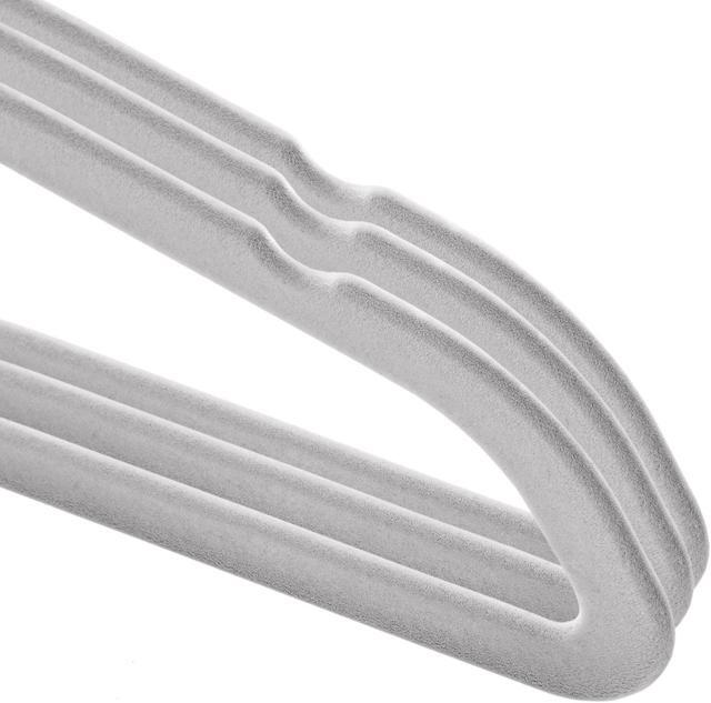 Alt view image 3 of 6 - Casafield 50 Gray Velvet Suit Hangers - Space-Saving Non-Slip Clothes Hanger