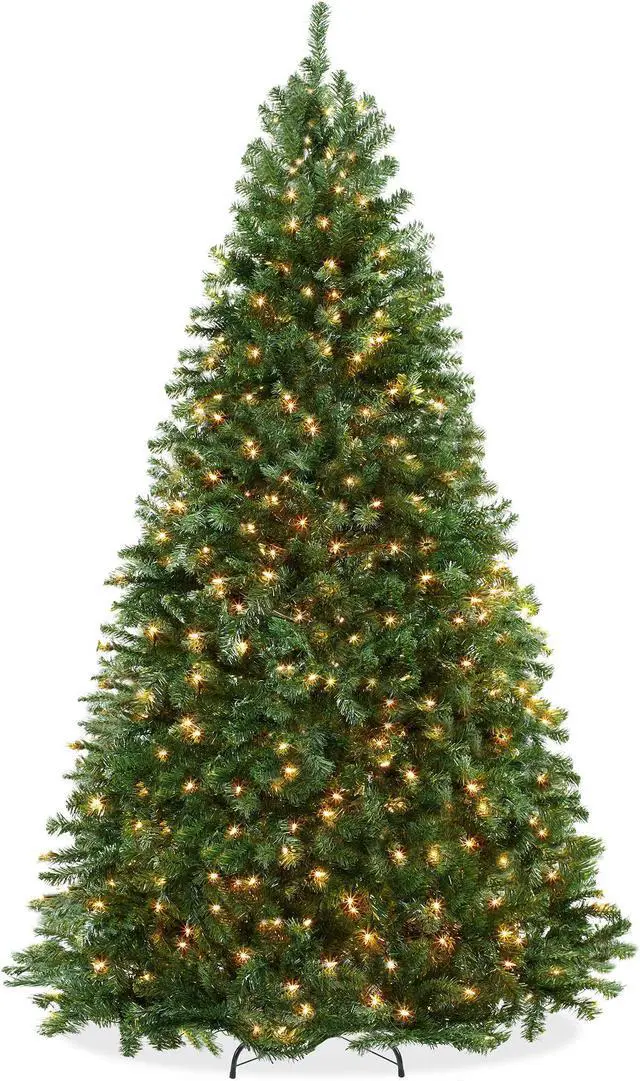 Main image of Casafield 7.5FT Realistic Pre-Lit Green Spruce Artificial Holiday Christmas Tree with Sturdy Metal Stand