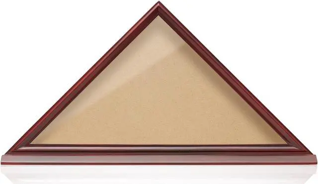 Alt view image 2 of 6 - Reminded Memorial Veteran American Flag Display Case, Solid Wood Cherry Finish