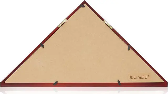 Alt view image 5 of 6 - Reminded Memorial Veteran American Flag Display Case, Solid Wood Cherry Finish