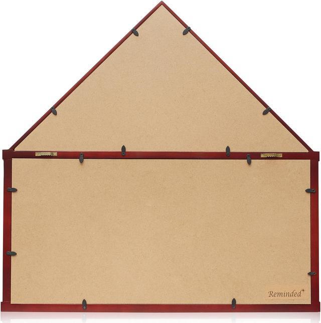 Alt view image 5 of 6 - Reminded Large Military Shadow Box Memorial Flag Display Case fits 5' x 9' Flag, Solid Wood Mahogany Finish