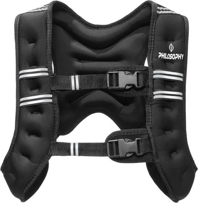 Main image of Philosophy Gym Weighted Workout Vest 6 LB, Strength Training Fitness Body Weight Vest
