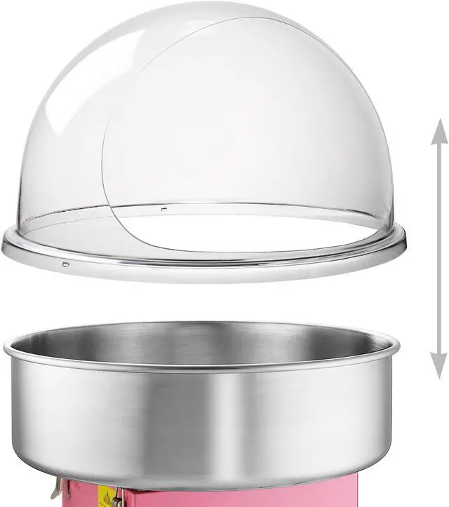 Alt view image 5 of 6 - Olde Midway Cotton Candy Machine Bubble Shield, Dome Cover for Candy Floss Maker