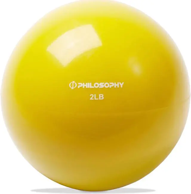 Main image of Philosophy Gym Toning Ball, 2 LB, Yellow - Soft Weighted Mini Medicine Ball