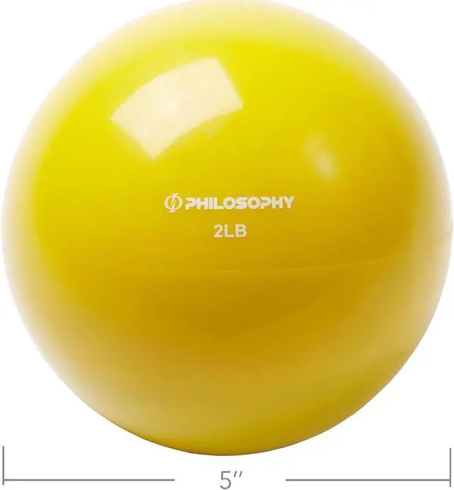 Alt view image 4 of 6 - Philosophy Gym Toning Ball, 2 LB, Yellow - Soft Weighted Mini Medicine Ball