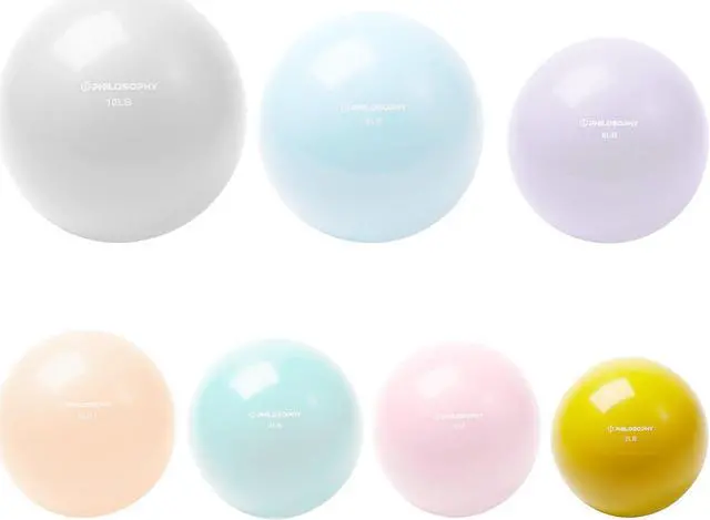 Alt view image 5 of 6 - Philosophy Gym Toning Ball, 2 LB, Yellow - Soft Weighted Mini Medicine Ball