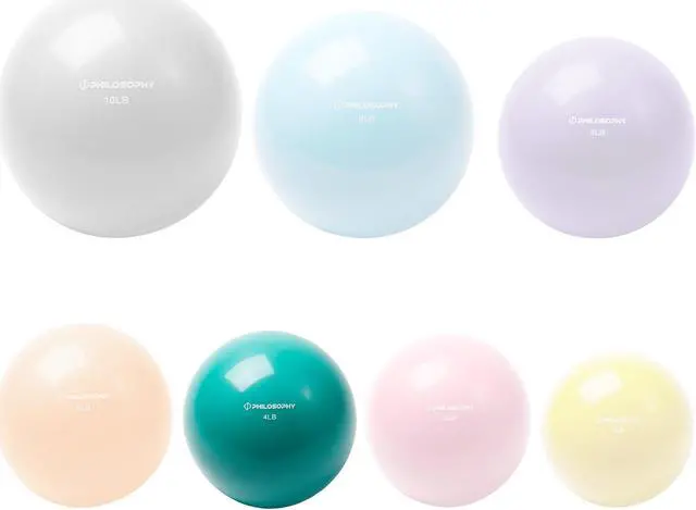 Alt view image 5 of 6 - Philosophy Gym Toning Ball, 4 LB, Teal - Soft Weighted Mini Medicine Ball