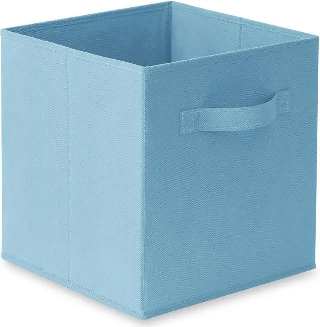 Alt view image 2 of 6 - Casafield Set of 6 Collapsible Fabric Cube Storage Bins, Baby Blue - 11" Foldable Cloth Baskets for Shelves, Cubby Organizers & More
