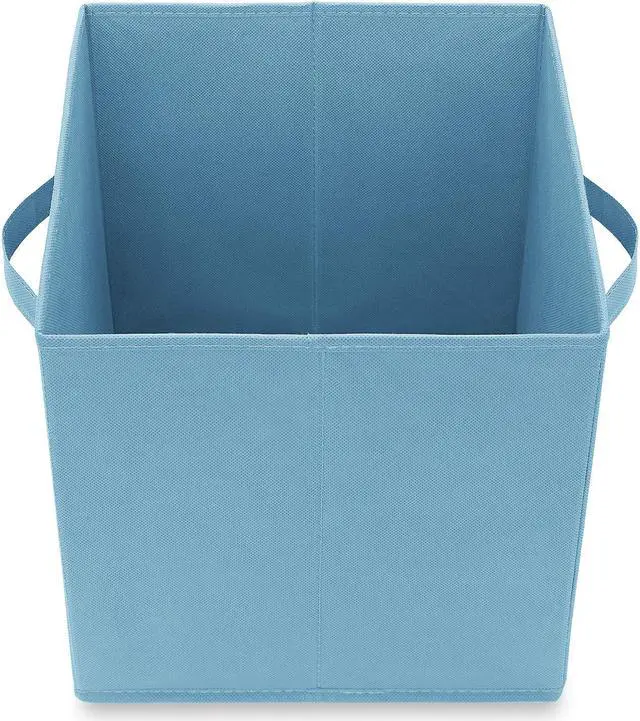 Alt view image 4 of 6 - Casafield Set of 6 Collapsible Fabric Cube Storage Bins, Baby Blue - 11" Foldable Cloth Baskets for Shelves, Cubby Organizers & More