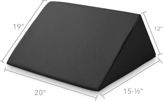 Alt view image 2 of 6 - Saloniture Triangle Wedge Massage Table Bolster Pillow, Extra Large - 19 x 12 x 20 x 15.5 Inch - Black