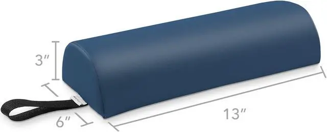 Alt view image 2 of 6 - Saloniture Half Round Neck Massage Table Bolster Pillow Pad - 13 x 6 x 3 Inch - Blue