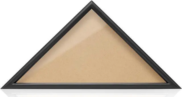 Alt view image 2 of 6 - Reminded Military Burial Flag Display Case, Solid Wood Black Finish