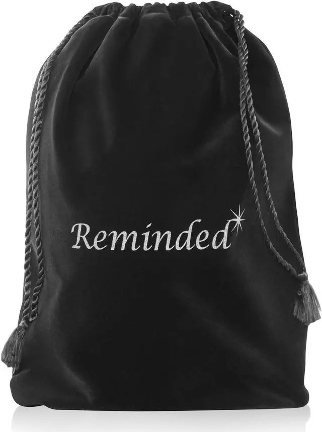 Alt view image 6 of 6 - Reminded Cremation Memorial Urn for Human Ashes, Silver Adult Funeral Urn with Velvet Bag