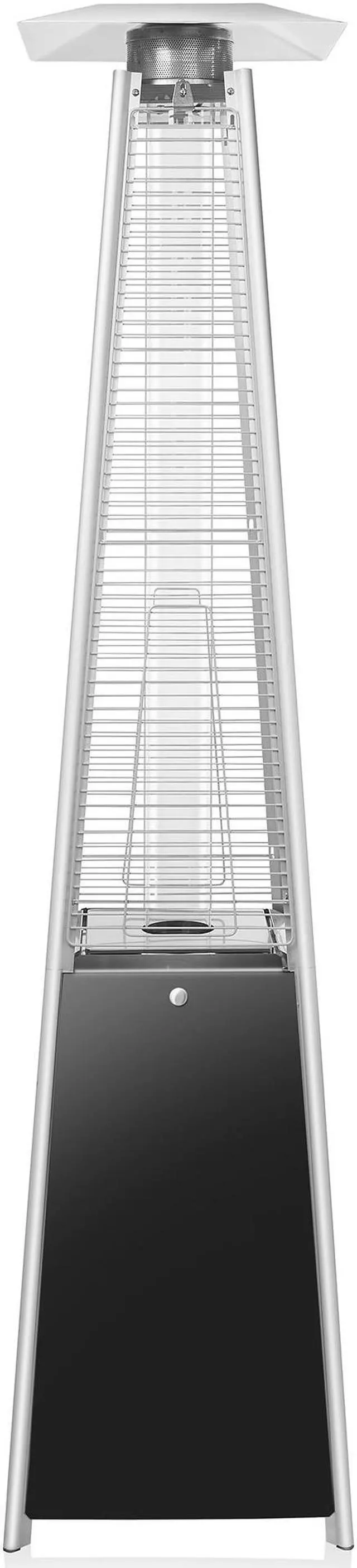 Alt view image 2 of 6 - Casafield Outdoor Propane Patio Heater with Wheels, Black - Modern Dancing Flame, Commercial & Residential, Uses Standard 20lb LP Gas Tank