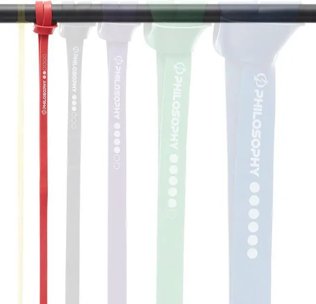 Alt view image 3 of 6 - Philosophy Gym Pull Up Assist Band - 1/2" (15-25 lbs), Red - Resistance Power Loop Exercise Band