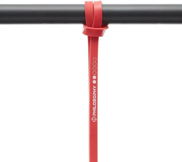 Alt view image 2 of 6 - Philosophy Gym Pull Up Assist Band - 1/2" (15-25 lbs), Red - Resistance Power Loop Exercise Band