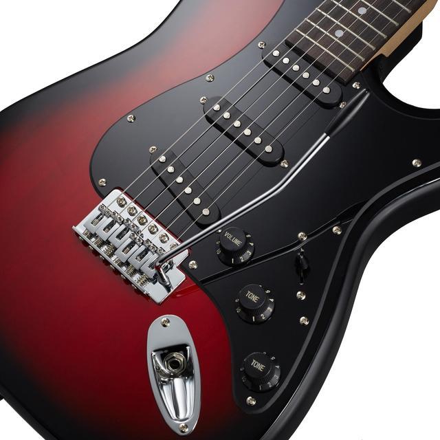 Ashthorpe 39-Inch Electric Guitar (Red-Black), Full-Size Guitar